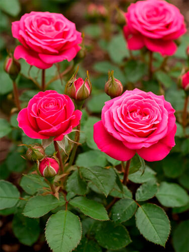 Роза миниатюрная Малиновая