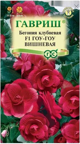 Бегония клубневая Гоу-гоу вишневая F1 клубневая, семена