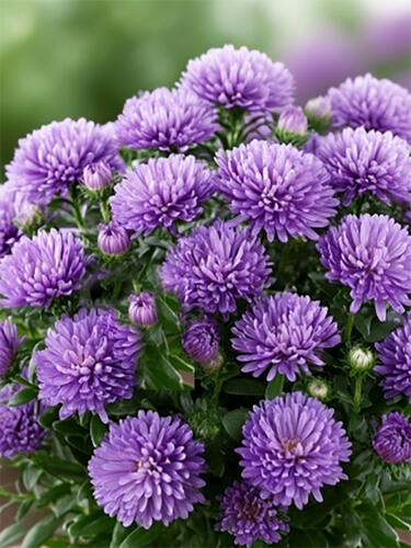 Астра новобельгийская Showmaker Blue Bayou  (Шоумейкер Блу Байю)