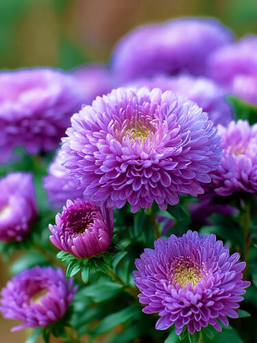 Астра новобельгийская Showmaker  Pretty Pink (Шумейкер Претти Пинк)